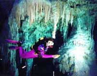 duiker in bluehole.jpg (13079 bytes)